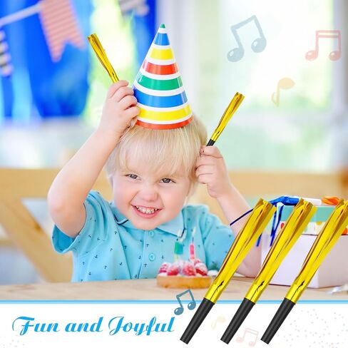 60 قطعة من صانعات الضوضاء الذهبية، صانعات ضوضاء ذات أهداب معدنية لمستلزمات حفلات رأس السنة (متعددة الألوان) in Kuwait