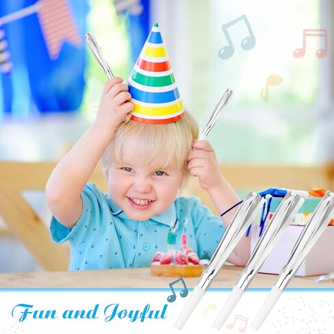 60 قطعة من صانعات الضوضاء الذهبية، صانعات ضوضاء ذات أهداب معدنية لمستلزمات حفلات رأس السنة (متعددة الألوان) in Kuwait