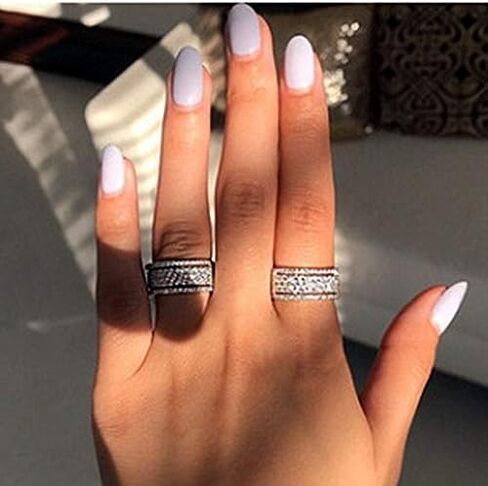 925 Sterling Silver Creative Micro Set Full Diamond Ring Shiny Full Diamond Ring Cubic Zirconia CZ Diamond Multi Row Ring Eternal Engagement Jewelry-Making-Patterns in Kuwait