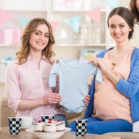 100 قطعة من أكواب ورقية مربعة باللون الأسود وقزحي الألوان من Uiifan، أكواب عيد ميلاد سعة 8 أونصة، أكواب حفلات سوداء للاستعمال مرة واحدة، أكواب مربعة للأطفال العازبة، علم مربع، سيارة سباق، لوازم حفلات أعياد الميلاد، زينة in Kuwait