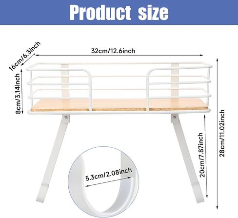 Ironing Board Holder Wall Mount Laundry Room Hanging Iron and Ironing Board Hanger Storage Laundry Room Decor and Organization Fit Most ironing boards leg's(Included T&V Shaped)-White in Saudi Arabia