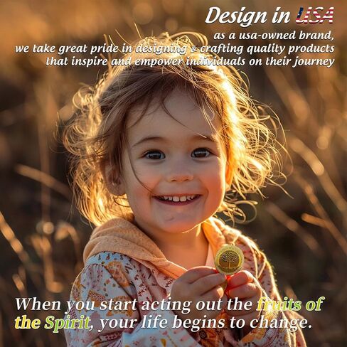 Fruit of The Spirit Christian Challenge Coin - Galatians 5:22-23 Jesus Religious Token - Art God Pocket Bible Verses Coins for Study - Good Luck Commemorative Gifts for Men Women Kids in Saudi Arabia