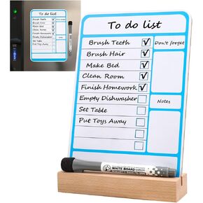 Magnetic Dry Erase Board to Do List Chore Charts for Kids Magnetic Whiteboard for Fridge Reusable Daily Schedule Memo List Chore Chart Planner Board Routine List Task Planning Board (Bases) in Kuwait
