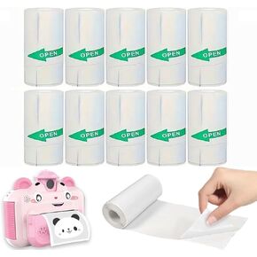 10 Rolls Mini Printer Paper, 57x25mm Thermal Sticker Paper, Self-adhesive, Mini Thermal Printer Paper, Mini Photo Printer Labels, for Texts, Notes, Journal Photo