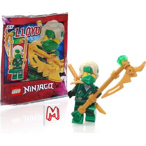 LEGO NINJAGO Crystalized Minifigure - Lloyd (Hair) with Dual Golden Weapons (Limited Edition Foil Pack)