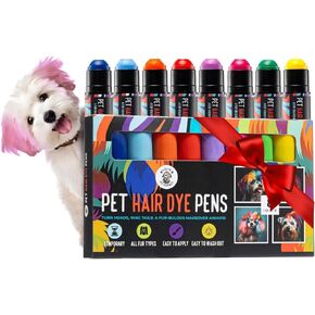 Dog Hair Dye- 8 Color Dog Safe Hair Dye- Temporary Dog Dye- Pet Hair Dye for Dogs use as: Pet Safe Paint, Pet Dye, Dog Paint, Dog Fur Dye, Horse Paint, Dog Hair Color, Dog Safe Paint