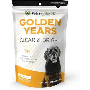 VetriScience Golden Years Energize and Thrive Complete Daily Multivitamin with BCAAs for Senior Dogs, Chicken, 60 Chews