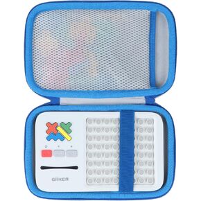 Storage Case Compatible with GiiKER Super Blocks Pattern Matching Puzzle Games Original 1000+ Challenges Brain Teaser Toys for Kids & Teens (Off White + Blue Case)
