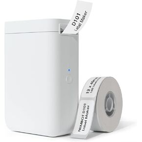 NIIMBOT D101 Label Maker, Handheld Thermal Label Printer with Tape, Easy to Print 0.5 to 1 Inch Width Inkless Label Maker for School Name, Cable Labels, Business Price Tags, Home Storage