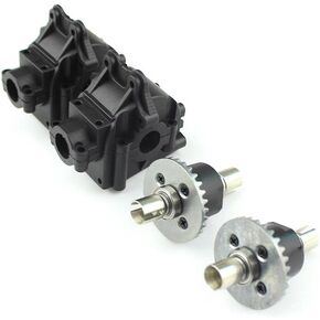KingVal Replacement Metal Differential with Plastic Gearbox RC Parts Compatible with Wltoys 144001 124018 124019 124017 124016 144010 124007 RC Car