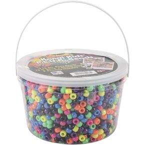 The Beadery Ultra Kandi Rave Bead Neon Bucket, Multicolor, Original Version