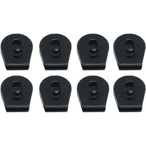 WELWIK 8PCS Plastic Toggle Stopper Toggle Plug Black Durable Wheeled Cord Lock Suitable for Drawstring Lanyard Luggage and Rucksack
