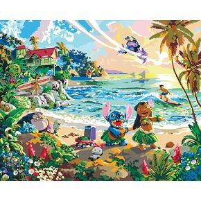 Cra-Z-Art Disney Dreams Collection Deluxe Paint by Number Thomas Kinkade Lilo & Stitch