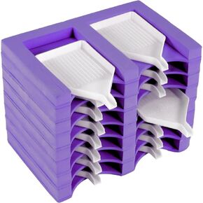 16 Slots Diamond Painting Tray Holder – Purple Multi-Boat Holder Diamond Art Tray Organizer Diamond Art Trays Diamond Painting Tray Tower for Diamond Painting Accessories DIY Crafts
