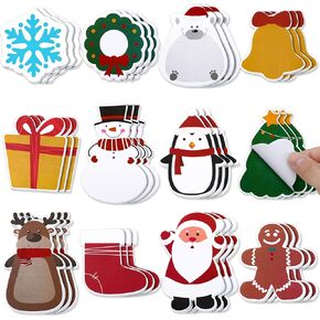 36 Pcs Christmas Notepad Set Christmas Characters Sticky Notes Christmas Memo Pad Notes Winter Holiday Theme Self Sticky Notes for Kids Study to Do List Present Study Work Decoration Xmas Party Favors