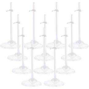 12 Pcs Adjustable Doll Stands Display Holder, Transparent and Lightweight Doll Display Stand, Suitable for 9 -12 inches Dolls Monsters, Action Figure Stand Doll Accessories