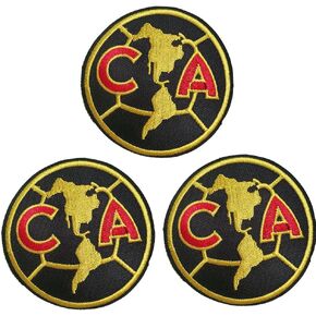 Club Patch America Soccer Patches Iron On Sew On Embroidered Patches for Jacket Shirts Jeans Backpack Sewing Decorating DIY Craft 3IN(3 pcs)