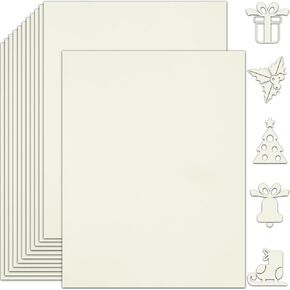 25 Sheets Black Cardstock Paper 8.5'' x 11'', 250gsm/92lb Thick Paper for Scrapbook, Invitations, Printing and DIY Cards