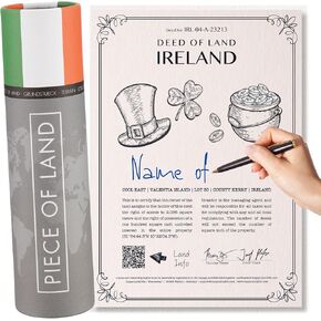 happylandgifts® Piece of Ireland | Gift Box with Certificate | 12 countries available | Irish Gift Ideas | Gifts from Ireland | Dublin Presents