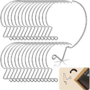 AccEncyc 30Pcs Picture Hanger Hooks Super Hooks for Hanging Drywall Picture Hanging Hooks Heavy Duty Wall Hooks for Hanging Pictures, Photos, Frames, Planters, Art, Clock