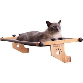 Cat Window Perch,Window Cat Bed for Large Cats,Cat Window Perches for Indoor Cats to Rest, Take a Nap and Enjoy The Scenery,Easy to Adjust,Load Capcity 20lbs,27.6x15x6.7 (Green, XL-27.6")