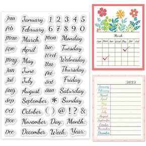 INFUNLY 16pcs Word Clear Stamp for Card Making St. Patrick's Day Transparent Silicone Stamps Happy Easter Rubber Stamp Happy Birthday Blessing Words Clear Stamp for DIY Scrap-Booking Album