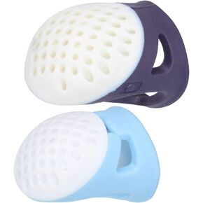 2Pcs Thimble Sleeve Finger Protector Silicone Fingerstall Quilting Craft Accessories Thimbles for Hand Quilting Silicone Sewing Leather Thimble XL Soft