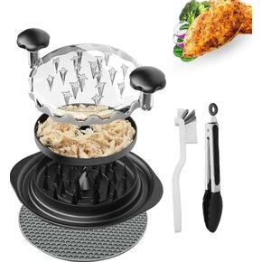 Chicken shredder tool twist, Visible chicken shredder machine, Chicken shredder twist, Ergonomic handle shredder Machine for meat, Shredder tool Twist with Non-Skid Base