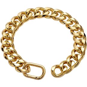 19MM Light Metal Thick Cuban Link Dog Collar,Rose Gold Dog Chain Collar for Medium Large Dogs - 22 Inches Length Dog Necklace Collar