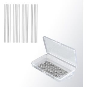 30 Pcs 3mm Stainless Steel Rod Pins for Wooden Crochet Blocking Board, Knitting & Crochet Supplies Kit, Each Pin 5.1" Long with Box for Blocking Mats Granny Squares Projects