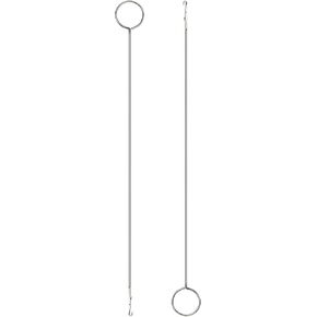 2 Pcs Loop Turner Sewing Tool, Needle Hook with Latch, Crochet Sewing Supplies, Loop Turner Tool for Silicone Beads, Sewing Accessories (2)
