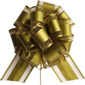 5 Pieces 6 inches Large Pull Bows, Bow for Gift Wrapping, Basket Decoration, Party, Birthday Gift, Wedding Ribbon Bow, Valentine's Day Gift Decoration (White)