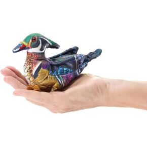 Folkmanis Mini Wood Duck Finger Puppet