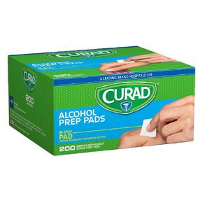 CURAD Medium 2-Ply Sterile Alcohol Prep Pads, Essential for First Aid Kits, 100/Box, Pack of 30