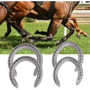 Aluminum Alloy Horseshoe, Horse Riding Tool, Sturdy Horseshoe Accessories, for Horse & Racing(No. 4)