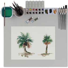 Creative Mark AquaMat Extra Large 23 3/8" x 21 3/8" Non-Slip Silicone Mat for Arts and Crafts, Workspace for Painting, Crafting, Epoxy, Resin, Clay, Craft Table Protector and Office Table Mat