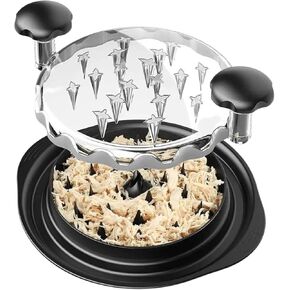 Chicken Shredder - Professional Chicken Breast Shredder Tool Twist - Large Meat Shredder Machine for Chicken, Beef, Pork - Heat Resistant Food Shredder - No-Slip Strip and Ergonomic Handle (Black)
