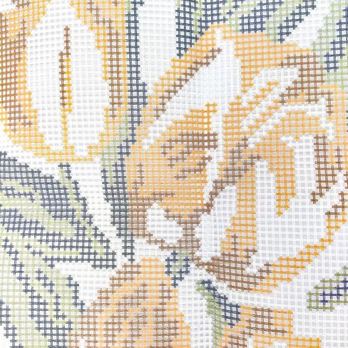 Howie's Needlepoint Stamped Cross Stitch Pillow Kit for Beginners, Cushion Front Needlework Kit with Embroidery Pattern on Cotton Canvas, Yarn, 2 Needles and Instruction, 16 x 16inch(Floral Story) in Saudi Arabia