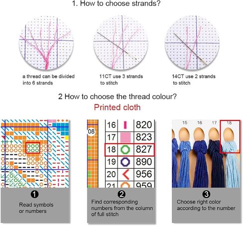 Foxdiviy Stamped Cross Stitch Kits for Beginners Full Range of Cross Stitching 11 CT Printed Cross Stitch Kits for Kids Adults Cross Stitch Patterns Needlepoint Kits-Magic Castle 18x18 inch in Saudi Arabia