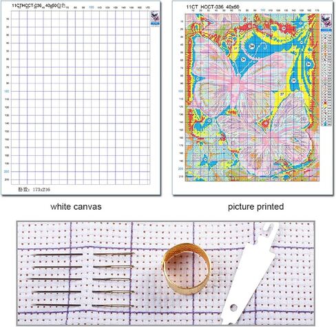Foxdiviy Stamped Cross Stitch Kits for Beginners Full Range of Cross Stitching 11 CT Printed Cross Stitch Kits for Kids Adults Cross Stitch Patterns Needlepoint Kits-Magic Castle 18x18 inch in Saudi Arabia