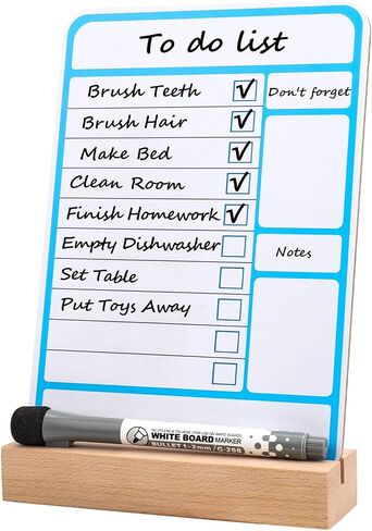 Magnetic Dry Erase Board to Do List Chore Charts for Kids Magnetic Whiteboard for Fridge Reusable Daily Schedule Memo List Chore Chart Planner Board Routine List Task Planning Board (Bases) in Saudi Arabia
