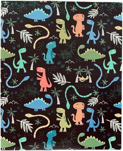 Back to School 2 Pocket Folders | Heavy Duty | Set of 4 Portfolios | Elementary Grade School | Fun Trendy Designs (Space, Dinosaur, Shark, Robots) in Kuwait