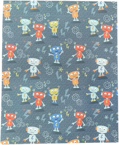 Back to School 2 Pocket Folders | Heavy Duty | Set of 4 Portfolios | Elementary Grade School | Fun Trendy Designs (Space, Dinosaur, Shark, Robots) in Kuwait