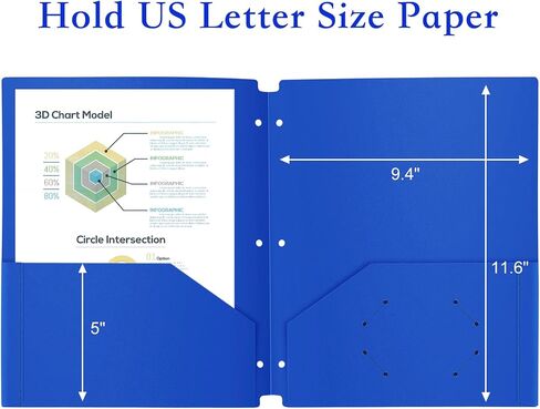 ViVin Folders with Pockets 3 Hole Punched, Heavyweight Folders with Pockets 3 Hole Punched, 12 Pack Bulk, Fits 8.5 * 11 Letter Size Sheets, Classroom Folders (Black) in Saudi Arabia
