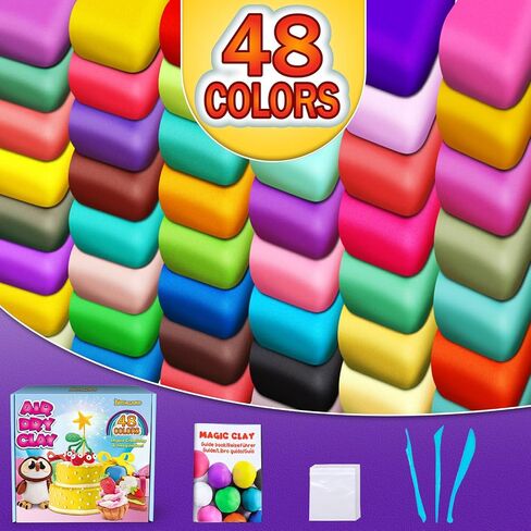 Air Dry Clay 14 Colors, Modeling Clay for Kids, DIY Molding Magic Clay, Gift for Kids Boys Girls in Saudi Arabia
