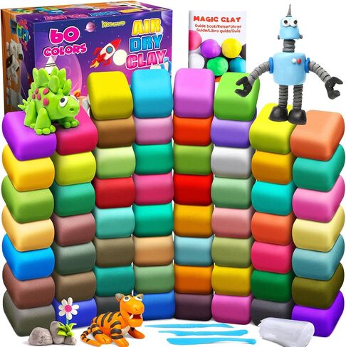 Air Dry Clay 14 Colors, Modeling Clay for Kids, DIY Molding Magic Clay, Gift for Kids Boys Girls in Saudi Arabia