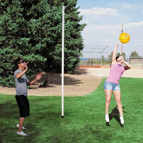Western Star Tetherball Game Set - Soft-Touch Tether Ball with 2 Durable Attached Ropes - Indoor, Outdoor, 4 Colors - Easy Attach & Play - A Classic Family Outdoor Game for Kids in Saudi Arabia