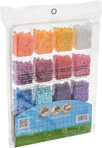 Perler Beads Fun Colors Fuse Beads and Storage Tray For Kids Crafts, 4000 pcs in Saudi Arabia
