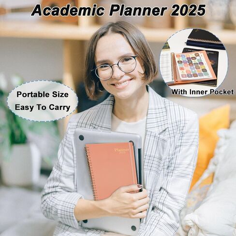 مخطط شهري 2025-2026 (7.4 بوصة × 9.6 بوصة)، تقويم 2025 لمدة 18 شهرًا من يناير 2025 إلى يونيو 2026، مخطط أكاديمي مع علامات تبويب شهرية وجيب، مثالي للمدرسة والعمل، ورق سميك 120 جرامًا للمتر المربع، أسود in Kuwait