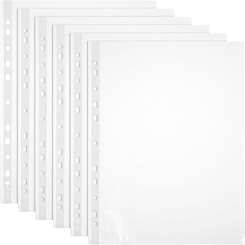 Clear Sheet Protectors 100pcs Plastic Page Protectors Binder Sheet Sleeves 11 Holes in Kuwait
